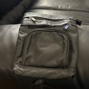 Black Leather Men's Bag